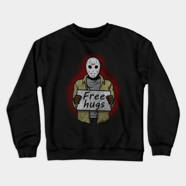 Free Hugs (Jason Voorhees) Crewneck Sweatshirt by Melonseta